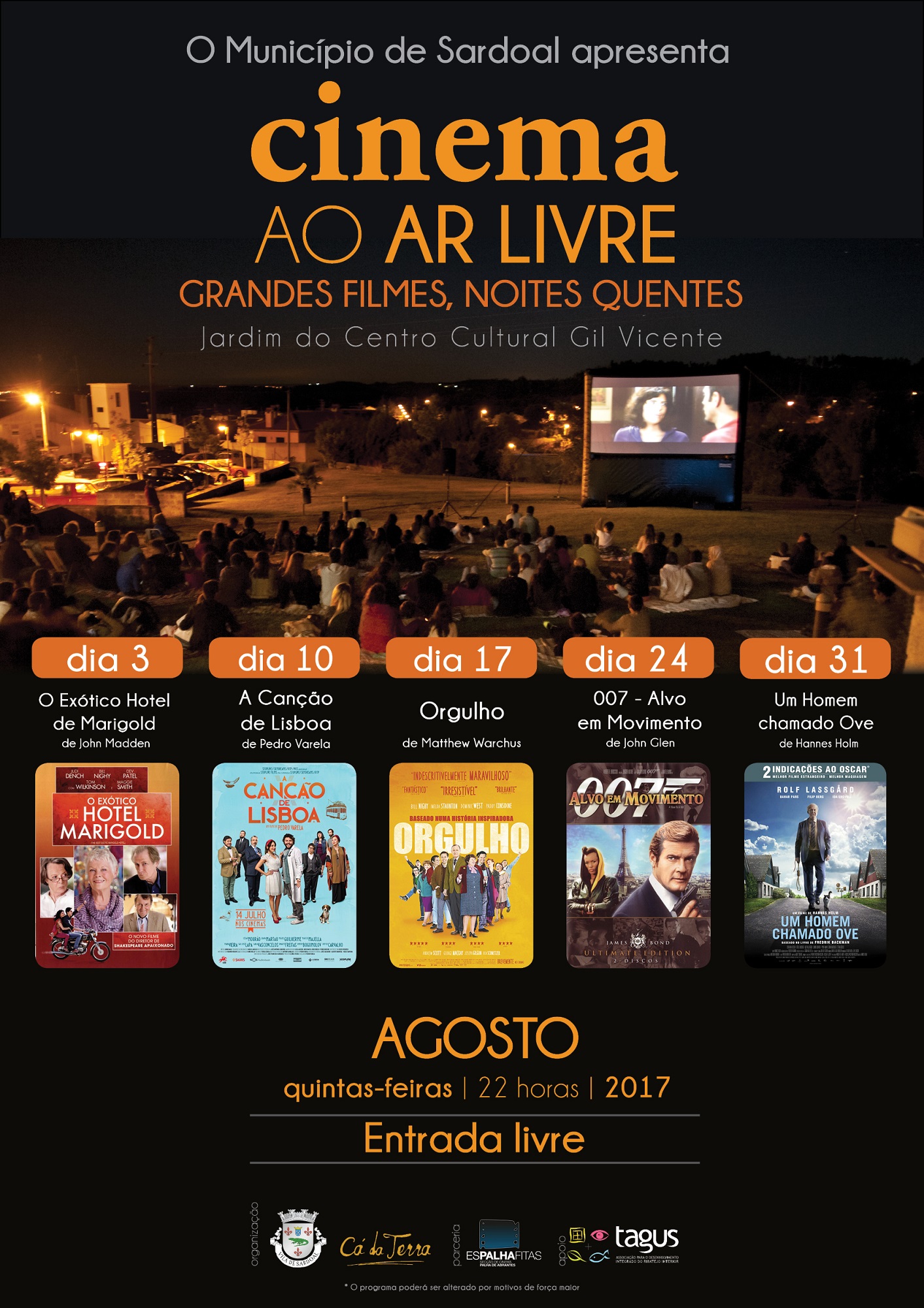 cartaz cinema ar livre 2017