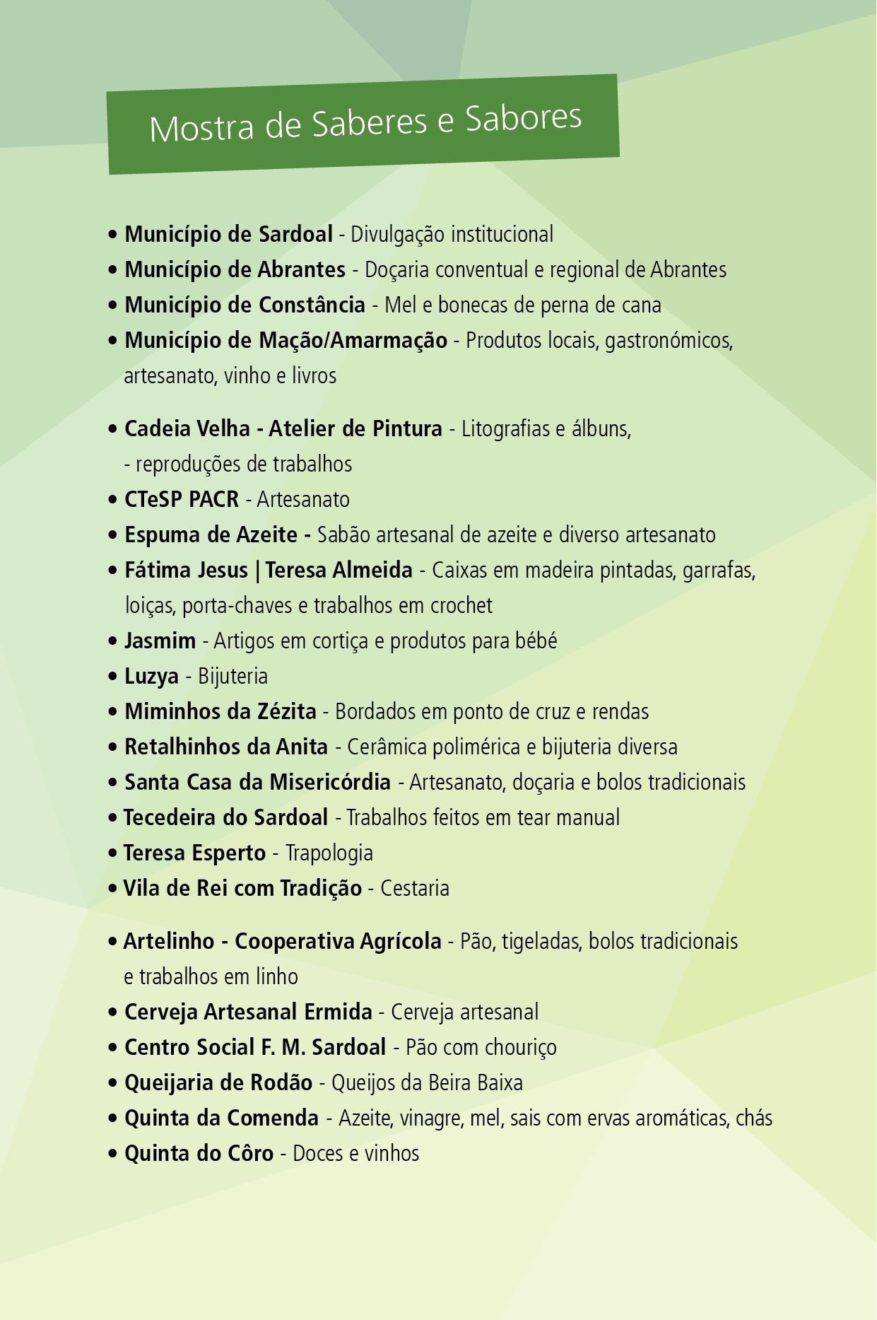mostra saberes sabores