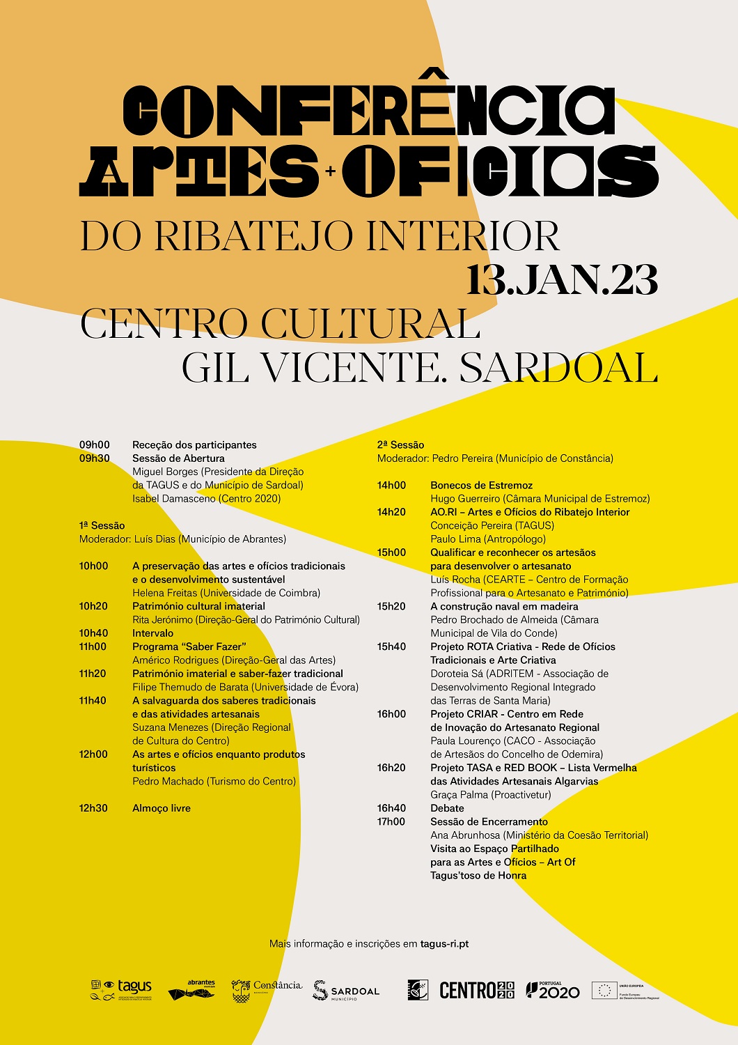 cartaz conferencia artes oficios