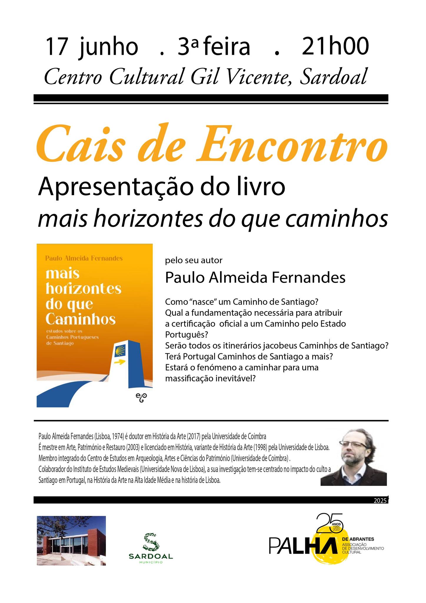 “Cais de Encontro”: Apresentação do livro “Mais horizontes do que Caminhos”