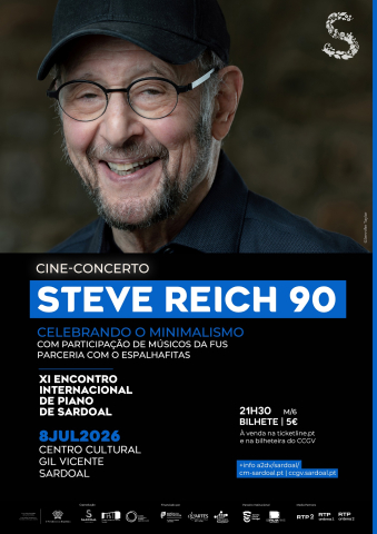 Cine-concerto “Steve Reich 90” celebrando o Minimalismo